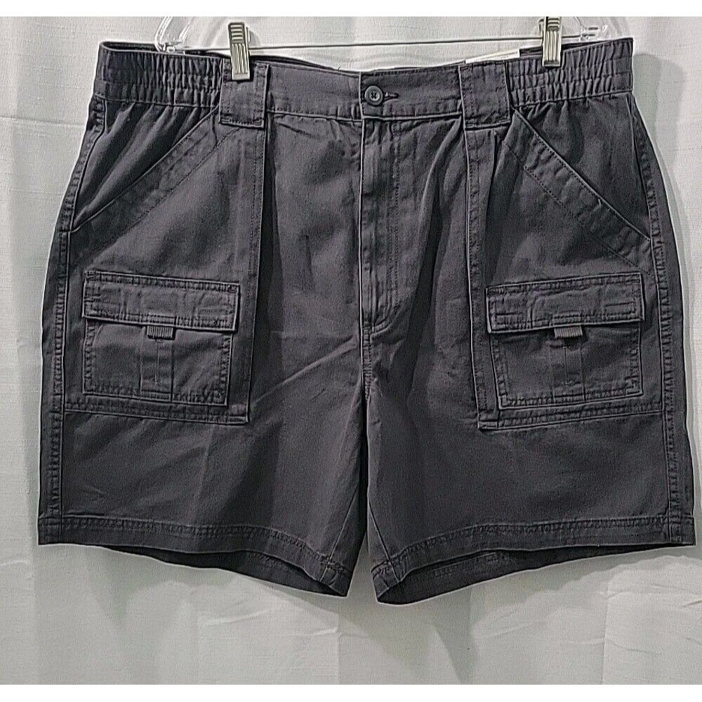 St Johns Bay Men's  Dark Gray  Hiking Cargo Shorts - Size: 42